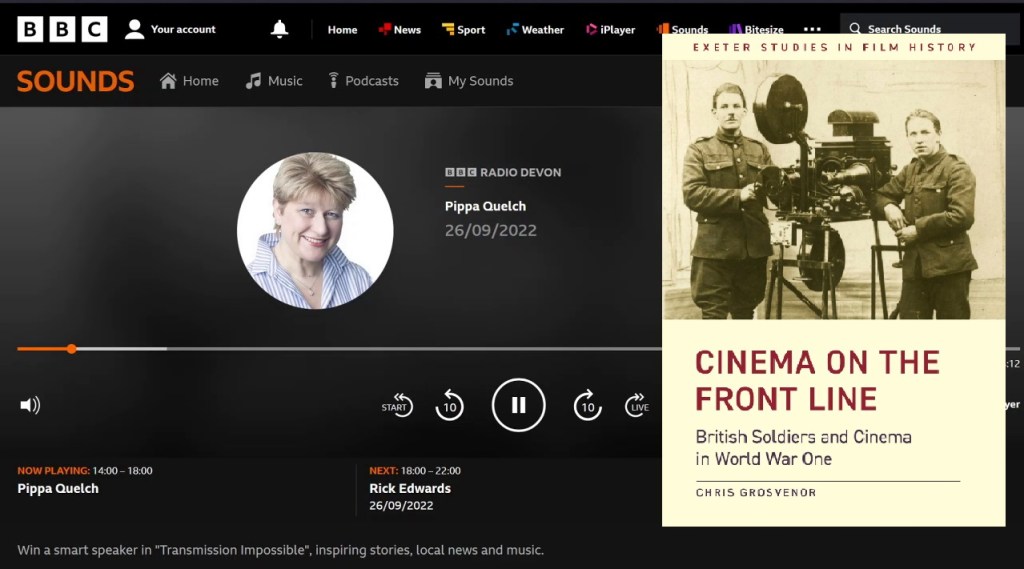 News: BBC Radio Devon Interview (26 Sep 2022)  on Cinema on the Front&nbsp;Line